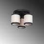 Opviq Way - 11626 Lámpara de Araña Blanco y Negro con Tapa de Tela
